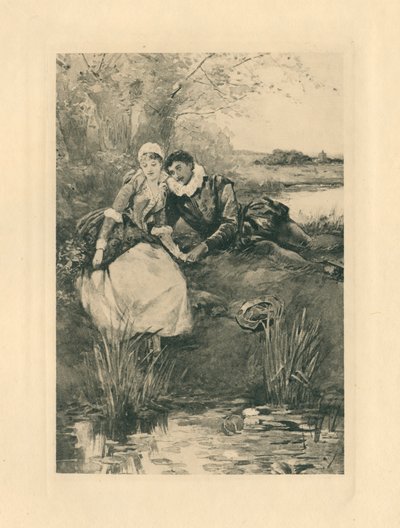 Erzsébet korabeli dalok a szerelem és a szépség tiszteletére (litográfia) alkotó: Edmund Henry Garrett