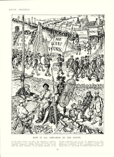 Hogyan tűnhet Anglia egy afrikai követnek (színes litho) alkotó: Edmund Henry Garrett