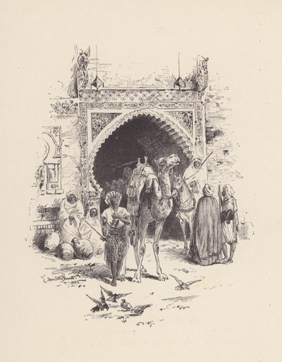 Illusztráció John Keats Szent Ágnes estéjéhez (litográfia) alkotó: Edmund Henry Garrett