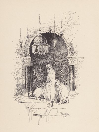 Illusztráció John Keats Szent Ágnes estéjéhez (litográfia) alkotó: Edmund Henry Garrett