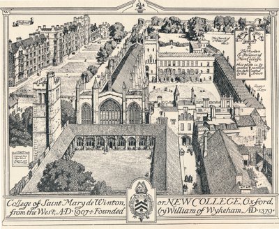 New College, Oxford, 1905 alkotó: Edmund Hort New