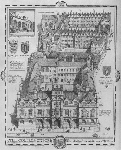Oriel College, Oxford, 1919 alkotó: Edmund Hort New