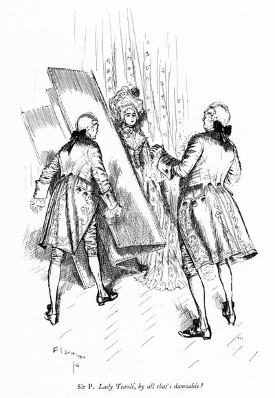 Illusztráció Sheridan A botrány iskolájához (metszet) alkotó: Edmund Joseph (after) Sullivan