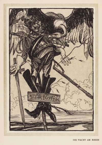 A császár füzére: Die Wacht Am Rhein (litográfia) alkotó: Edmund Joseph (after) Sullivan