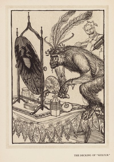 A császár füzére: A "Kultur" fedélzete (litográfia) alkotó: Edmund Joseph (after) Sullivan