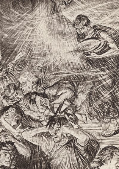 William Shakespeare: III. felvonás, 6. jelenet (litográfia) alkotó: Edmund Joseph (after) Sullivan