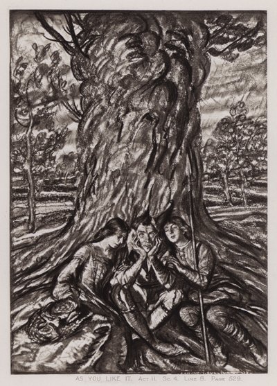 Ahogy tetszik, II. felvonás, Sc 4 (litho) alkotó: Edmund Joseph Sullivan