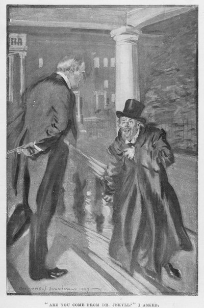 Illusztráció Dr. Jekyll és Mr Hyde számára, RL Stevenson alkotó: Edmund Joseph Sullivan
