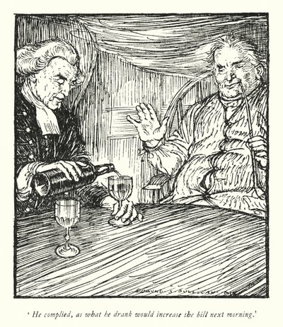 Illusztráció: Oliver Goldsmith, The Vicar of Wakefield (lithó) alkotó: Edmund Joseph Sullivan