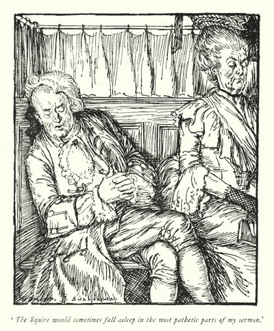Illusztráció: Oliver Goldsmith, The Vicar of Wakefield (lithó) alkotó: Edmund Joseph Sullivan