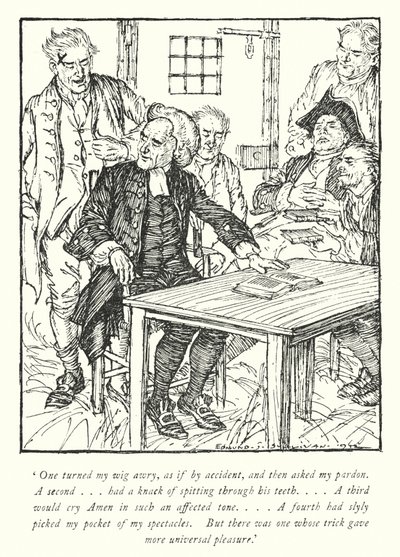 Illusztráció: Oliver Goldsmith, The Vicar of Wakefield (lithó) alkotó: Edmund Joseph Sullivan