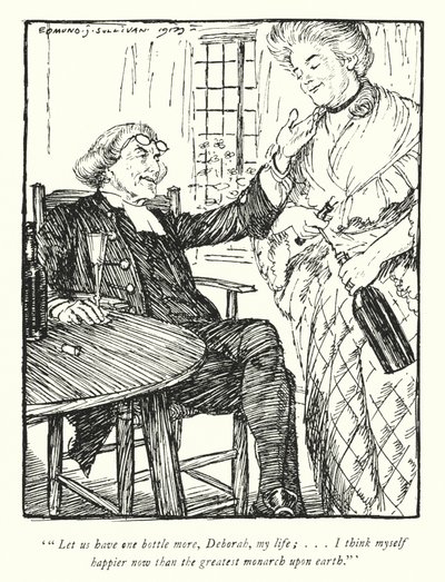 Illusztráció: Oliver Goldsmith, The Vicar of Wakefield (lithó) alkotó: Edmund Joseph Sullivan