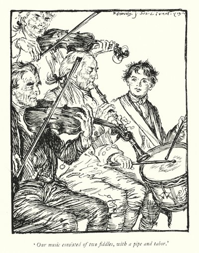 Illusztráció: Oliver Goldsmith, The Vicar of Wakefield (lithó) alkotó: Edmund Joseph Sullivan