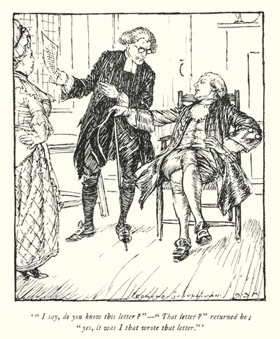 Illusztráció: Oliver Goldsmith, The Vicar of Wakefield (litho) alkotó: Edmund Joseph Sullivan