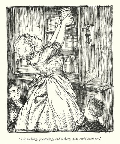 Illusztráció: Oliver Goldsmith, The Vicar of Wakefield (litho) alkotó: Edmund Joseph Sullivan