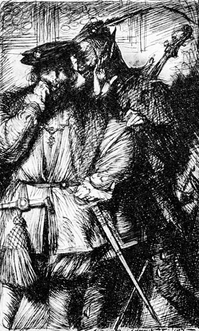 Mefisztó és Faust, 1923. alkotó: Edmund Joseph Sullivan