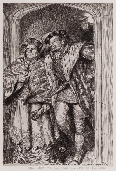 Henrik király életének híres története, I. felvonás, Sc 2 (litho) alkotó: Edmund Joseph Sullivan