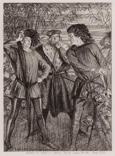 Henrik király első része, II. felvonás, Sc 4 (litho) alkotó: Edmund Joseph Sullivan