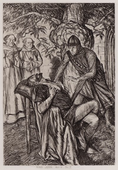 János király élete és halála, V. felvonás, Sc 7 (litho) alkotó: Edmund Joseph Sullivan