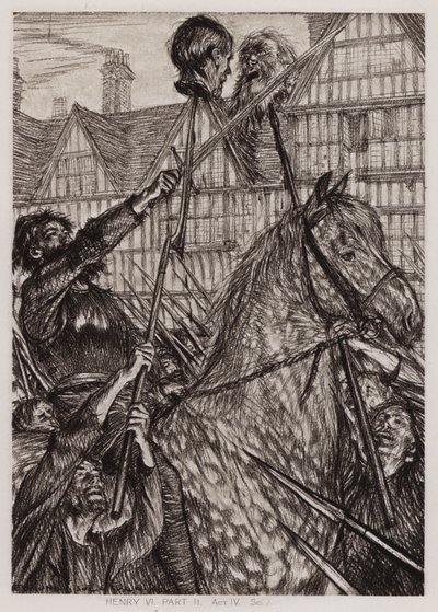 Henrik király második része IV. felvonás, Sc 7 (litho) alkotó: Edmund Joseph Sullivan