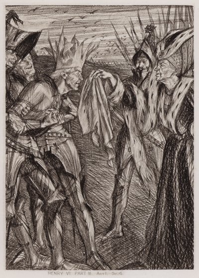 VI. Henrik király harmadik része, I. felvonás, Sc 4 (litho) alkotó: Edmund Joseph Sullivan