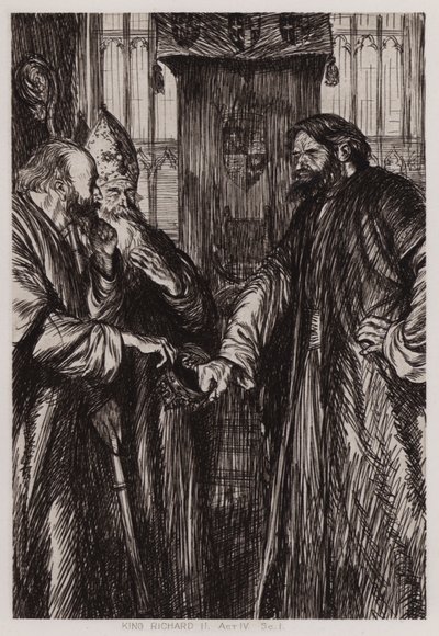 II. Richárd király tragédiája, IV. felvonás, Sc 1 alkotó: Edmund Joseph Sullivan