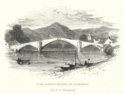 Inigo Jones hídja Llanrwstben (metszet) alkotó: Edmund Morison (after) Wimperis