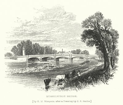 Musselburgh híd (metszet) alkotó: Edmund Morison (after) Wimperis