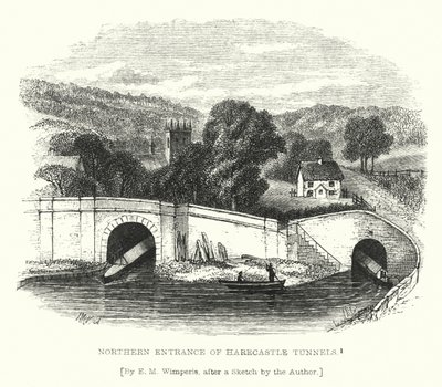 Harecastle alagutak északi bejárata (metszet) alkotó: Edmund Morison (after) Wimperis