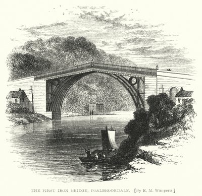 Az első vashíd, Coalbrookdale (metszet) alkotó: Edmund Morison (after) Wimperis