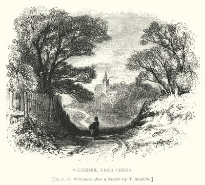 Whitkirk, Leeds közelében (metszet) alkotó: Edmund Morison (after) Wimperis