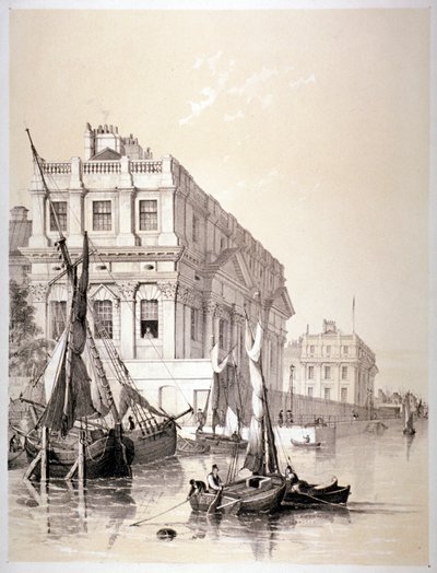 A Royal Naval Hospital, Greenwich, London, 1838. alkotó: Edmund Patten