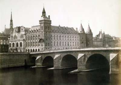 A Conciergerie és a Pont au Change, 1854 körül (fotó) alkotó: Edouard Denis Baldus