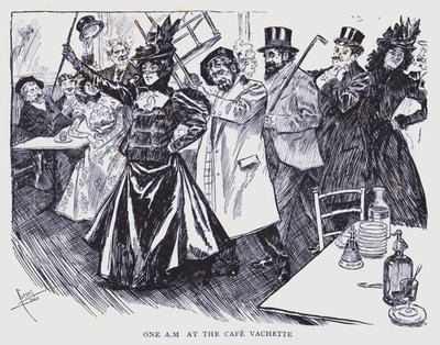 Böhmisches Paris: Ein Uhr morgens im Café Vachette von Edouard Alfred (1875-1954) Cucuel