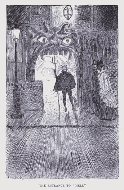 Böhmisches Paris: Der Eingang zur "Hölle" von Edouard Alfred (1875-1954) Cucuel