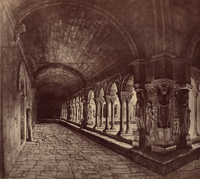 Arles. A Szent Trofimus-kolostor kerengője. alkotó: Édouard Baldus