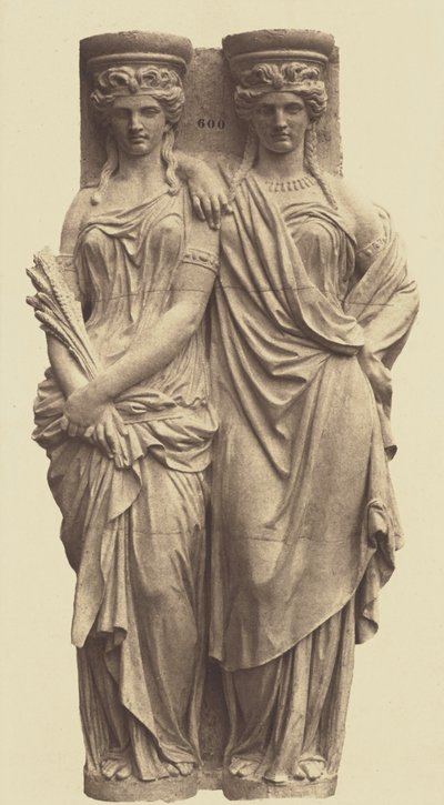 [Astyanax Bosio kariatidái, a Louvre díszítése, Párizs] alkotó: Édouard Baldus