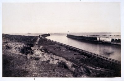 Boulogne kikötőjének bejárata alkotó: Édouard Baldus