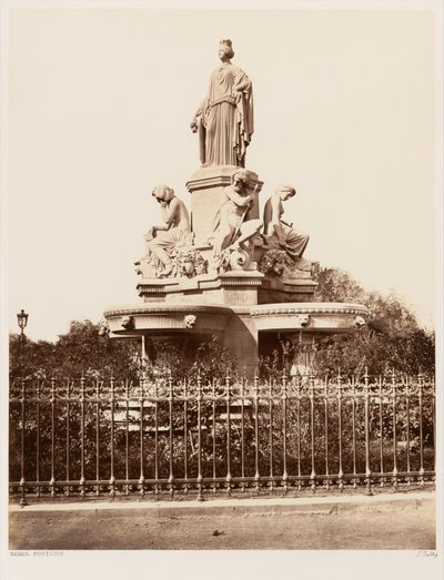 Nîmes, szökőkút alkotó: Édouard Baldus