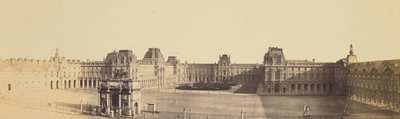 [A szecessziós Louvre, a Cour Napoléon és a Carrousel panorámaképe a Tuileriák felől] alkotó: Édouard Baldus