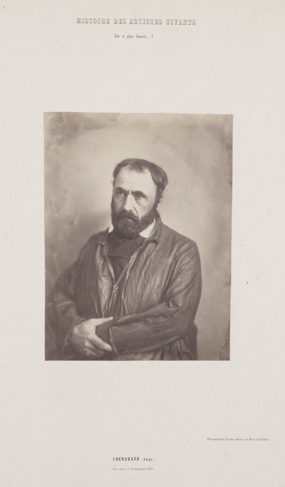 Paul Chenavard portréja, a Histoire des Artistes Vivants sorozatból c. 1852. alkotó: Édouard Baldus