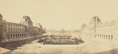 [A Cour Napoléon a Tuileriák felé nézve, Louvre, Párizs] alkotó: Édouard Baldus