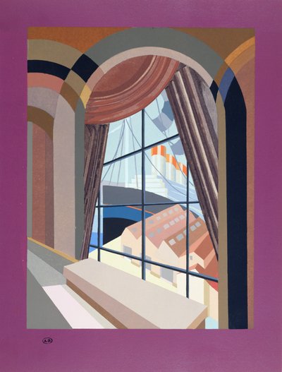 Tapétaterv, a "Relais" című, 1930-ban kiadott kiadványból. alkotó: Edouard Benedictus