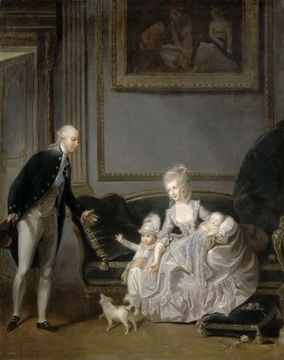 Louis Philippe Joseph dOrléans családja 1747-1793 a Palais-Royalban, 1776 alkotó: Edouard Cibot
