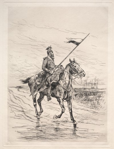 Egy ulánus. alkotó: Jean Baptiste Edouard Detaille