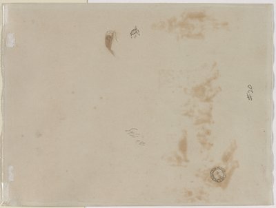 Vázlat egy felemelt karú férfiról és egy sisak vázlata, 1878. alkotó: Jean Baptiste Edouard Detaille