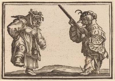 Táncosok lanttal alkotó: Edouard Eckman after Jacques Callot