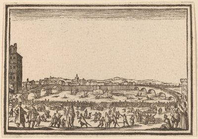 Tűzijáték az Arnón, Firenzében alkotó: Edouard Eckman after Jacques Callot