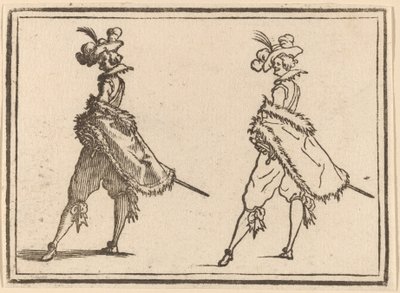 úriember oldalról nézve alkotó: Edouard Eckman after Jacques Callot