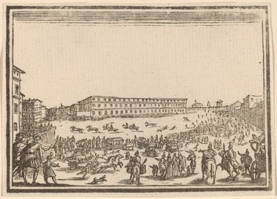 Piazza a Porta al Prato-n alkotó: Edouard Eckman after Jacques Callot